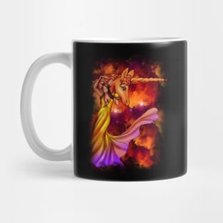 Girl With The Firey Unicorn Mug